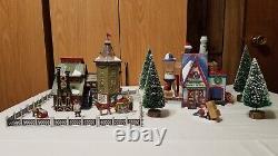 Dept 56 LOT NORTH POLE Forge Assembly Snow Factory Elves Fence Trees 8 Items