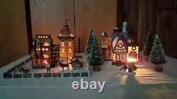 Dept 56 LOT NORTH POLE Forge Assembly Snow Factory Elves Fence Trees 8 Items