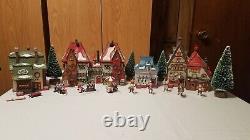 Dept 56 LOT NORTH POLE SHOPS Dolls&Bears Books&Candy Sled Barber Elves 9 Items