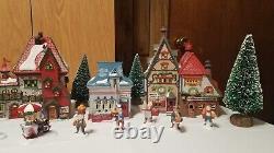 Dept 56 LOT NORTH POLE SHOPS Dolls&Bears Books&Candy Sled Barber Elves 9 Items