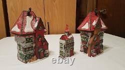 Dept 56 LOT NORTH POLE SHOPS Dolls&Bears Books&Candy Sled Barber Elves 9 Items