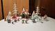 Dept 56 Lot Santa's Visiting Center North Pole Gate Elves Bench Trees 10 Items