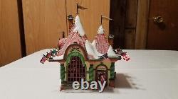 Dept 56 LOT SANTA'S VISITING CENTER North Pole Gate Elves Bench Trees 10 Items