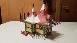 Dept 56 LOT SANTA'S VISITING CENTER North Pole Gate Elves Bench Trees 10 Items