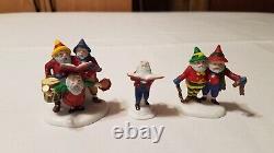 Dept 56 LOT SANTA'S VISITING CENTER North Pole Gate Elves Bench Trees 10 Items