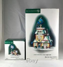 Dept 56 Lot of 2 AROUND THE WORLD 24 HOURS CENTER + SANTA'S FLIGHT PLANNING TEAM