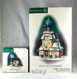 Dept 56 Lot of 2 AROUND THE WORLD IN 24 HOURS + SANTA'S FLIGHT PLANNING TEAM D56