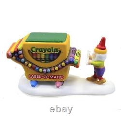 Dept 56 Lot of 2 Animated CRAYOLA CRAYON FACTORY + THAT'S A WRAP North Pole D56