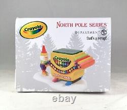 Dept 56 Lot of 2 Animated CRAYOLA CRAYON FACTORY + THAT'S A WRAP North Pole D56