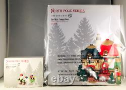 Dept 56 Lot of 2 BITSY BUNGALOWS + POLAR BEAR POST North Pole MERRY LANE Cottage