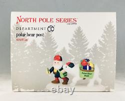 Dept 56 Lot of 2 BITSY BUNGALOWS + POLAR BEAR POST North Pole MERRY LANE Cottage