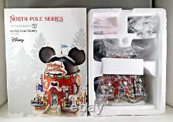 Dept 56 Lot of 2 MICKEY'S EARS FACTORY + WELCOME TO THE CLUB North Pole Disney