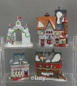 Dept 56 Lot of 4 North Pole Series Village / Box & Light Cords / Christmas Decor