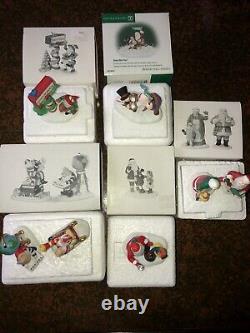 Dept 56 Lot of 5 Santa and Elves Figures North Pole Series 1990's