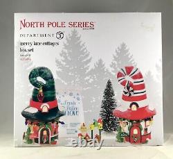 Dept 56 MERRY LANE COTTAGES 5 & 6 Box Set of 5 NORTH POLE 4056664 Department D56