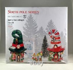 Dept 56 MERRY LANE COTTAGES BOX Set of 5 NORTH POLE Village 4056664 D56 NEW