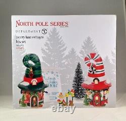 Dept 56 MERRY LANE COTTAGES BOX Set of 5 NORTH POLE Village 4056664 D56 NEW