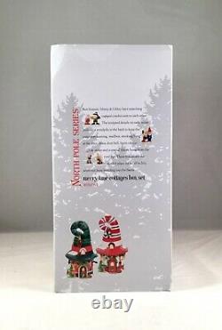 Dept 56 MERRY LANE COTTAGES BOX Set of 5 NORTH POLE Village 4056664 D56 NEW