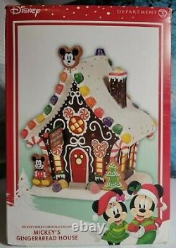 Dept 56 Mickey's Gingerbread House BNIB Disney Village North Pole