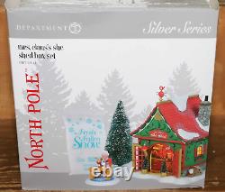 Dept 56 Mrs. Claus's She Shed Box Set North Pole Silver Series 6005434 Christmas