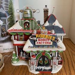 Dept 56 NORTH POLE 2008 RARE Robbie's Robot Factory #799998 MINT