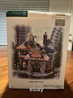 Dept 56 NORTH POLE 2008 RARE Robbie's Robot Factory #799998 READ