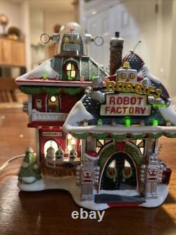 Dept 56 NORTH POLE 2008 RARE Robbie's Robot Factory #799998 READ