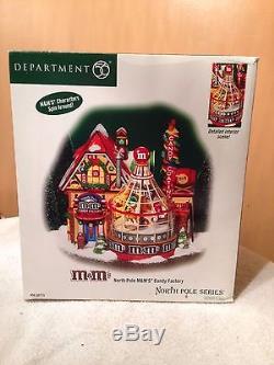 Dept 56 NORTH POLE M&M CANDY FACTORY Animated Christmas Snow Village 56773 Lemax