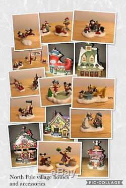 Dept. 56 NORTH POLE VILLAGE LOT OF 26 HOUSES AND 11 ACCESSORIES