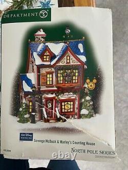 Dept 56 NORTH POLE WALT DISNEY MICKEY SCROOGE MCDUCK MARLEY'S COUNTING HOUSE