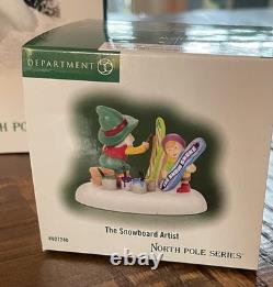 Dept. 56 Nollie & Ollie's Custom Snowboards Brand New with Accessory