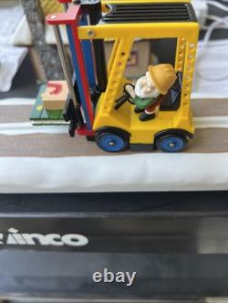 Dept 56 North Pole Animated LEGO Warehouse Forklift 5 #56.56819 Working
