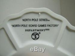 Dept 56 North Pole Board Games Factory Christmas Village 56.56789 Lights Up