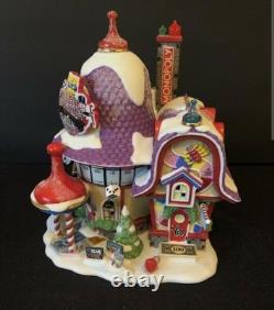 Dept 56 North Pole Board Games Factory Mint In box with Light & Sign, Box, Bag