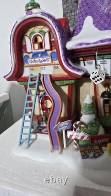 Dept 56 North Pole Board Games Factory Mint In box with Light & Sign, Box, Bag