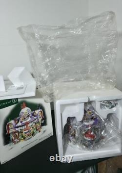 Dept 56 North Pole Board Games Factory Mint In box with Light & Sign, Box, Bag