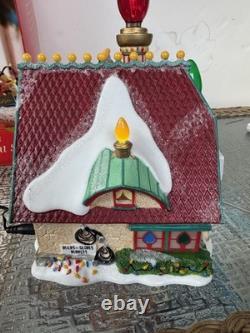 Dept. 56 North Pole Brite Lites Bulb Factory Lighted Building with Box & accessory