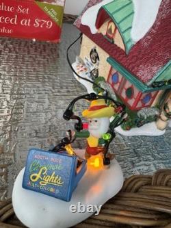 Dept. 56 North Pole Brite Lites Bulb Factory Lighted Building with Box & accessory
