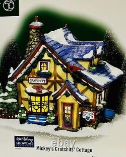 Dept 56 North Pole Christmas Snow Village Disney Mickey Cratchits Cottage House