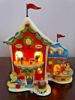 Dept 56 North Pole Fisher-Price Pull Toy Factory NOS, Lighted Collectible