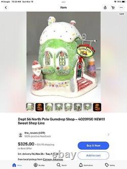 Dept 56 North Pole Gumdrop Shop. Item 4020950- North Pole Series Hard To Find