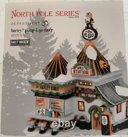 Dept 56 North Pole Harley Pump & Go Diner Harley Davidson Christmas Collectible