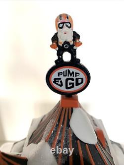 Dept 56 North Pole Harley Pump & Go Diner Harley Davidson Christmas Collectible