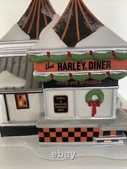 Dept 56 North Pole Harley Pump & Go Diner Harley Davidson Christmas Collectible