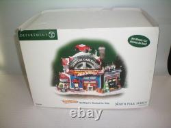 Dept. 56 North Pole Hot Wheel's Custom Car Shop In Original Box