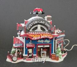 Dept. 56 North Pole Hot Wheel's Custom Car Shop In Original Box