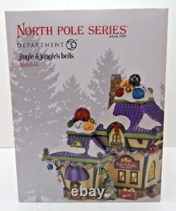 Dept 56 North Pole Jingle & Jangle's Bells #4036545 Old Stock withBx/Lt Cd