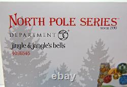 Dept 56 North Pole Jingle & Jangle's Bells #4036545 Old Stock withBx/Lt Cd