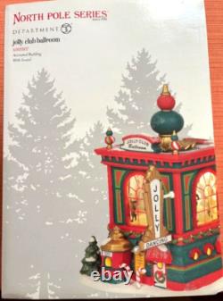 Dept 56 North Pole Jolly Club Ballroom NIB Lighted & Animated- Retired see video