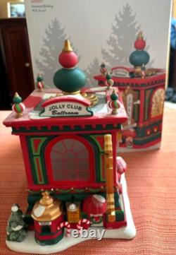 Dept 56 North Pole Jolly Club Ballroom NIB Lighted & Animated- Retired see video